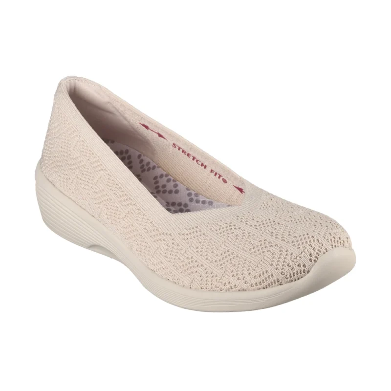 کفش روزمره زنانه اسکچرز مدل 158564 Arya-for Real Loafer Flat NAT
