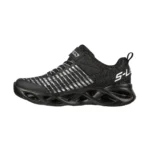خرید کفش پسرانه اسکچرز مدل 401650L Skechers S-Lights Twisty Brights BKSL مشکی سفید