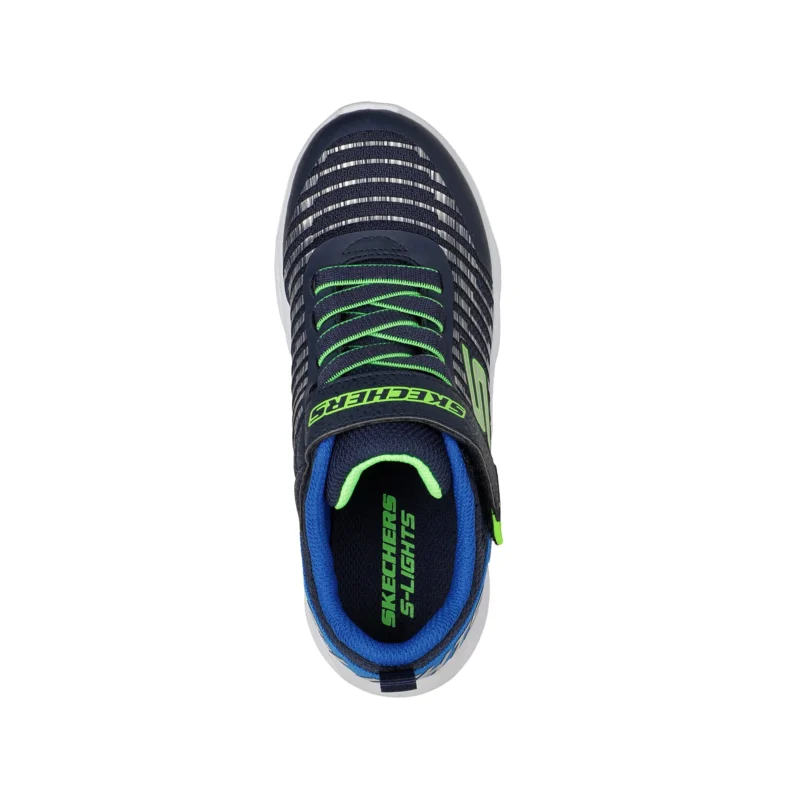 خرید کفش پسرانه اسکچرز مدل 401650L Skechers S-Lights Twisty Brights NVBL سرمه ای آبی