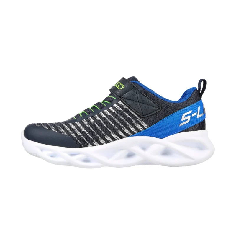 خرید کفش پسرانه اسکچرز مدل 401650L Skechers S-Lights Twisty Brights NVBL سرمه ای آبی