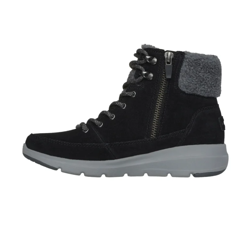 نیم بوت زنانه اسکچرز مدل 16677 On-the-GO Glacial Ultra - Woodlands BKGY مشکی طوسی