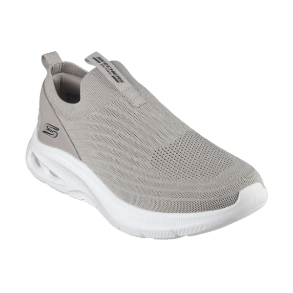 کفش بدون بند مردانه اسکچرز مدل 118076 TPE کرم Bobs Sport Unity - Dashing Through Skechers