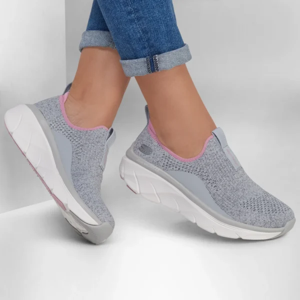 کفش زنانه اسکچرز مدل 150092 GYPK Skechers Relaxed Fit: D'Lux Walker 2.0 - Bold State طوسی صورتی