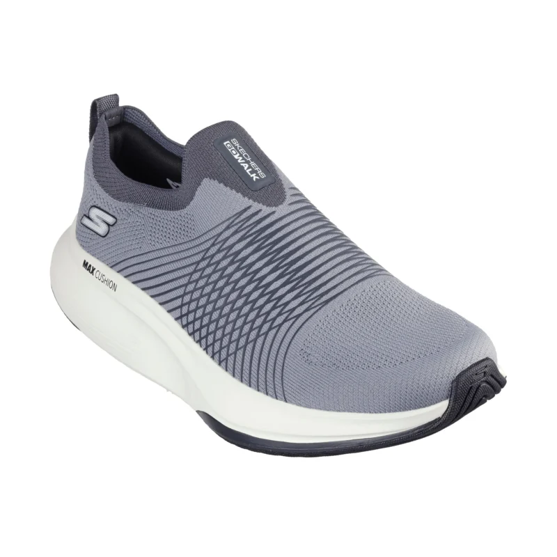 قیمت و خرید کفش مردانه اسکچرز مدل 216582 GRY GO WALK Max Walker - Constantine Skechers طوسی زیره سفید