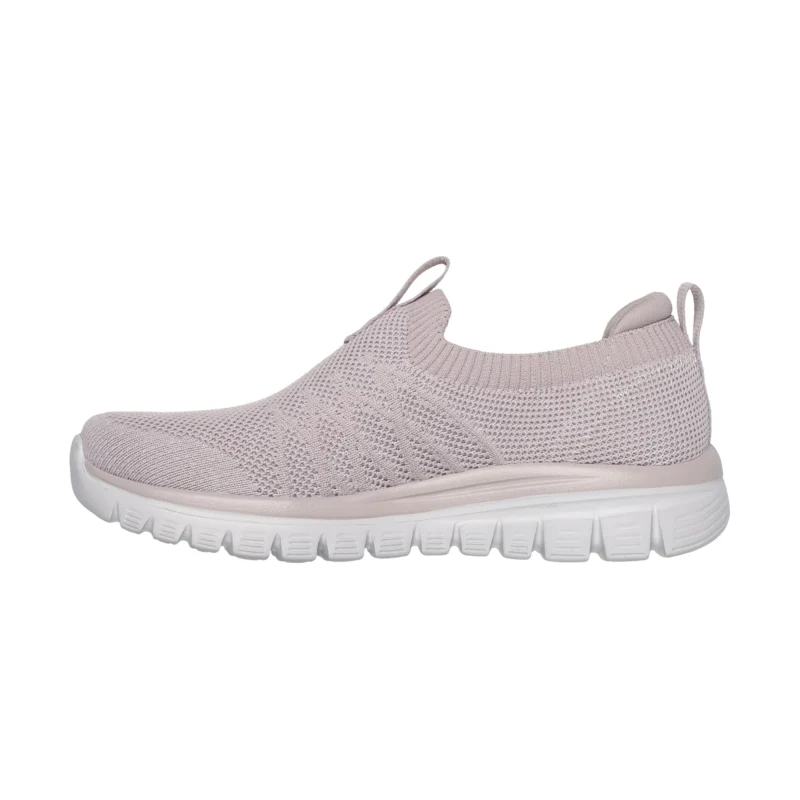 کفش صورتی بدون بند زنانه اسکچرز مدل 100693 LIL Graceful - Good Vibe Skechers