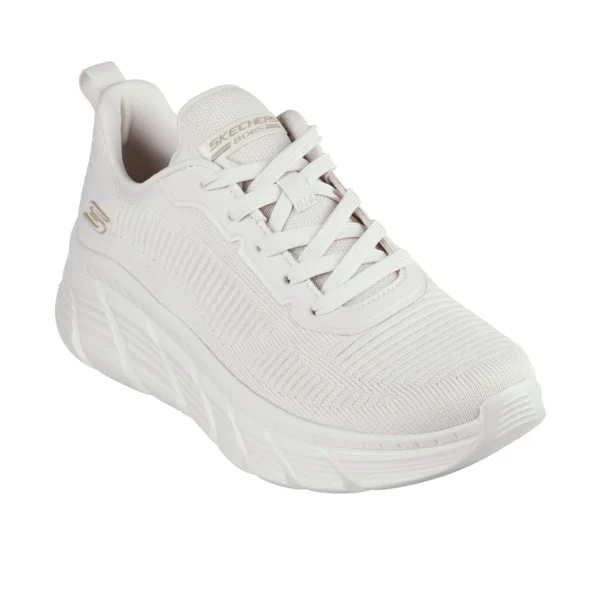 کفش زنانه شیری اسکچرز مدل 117385 OFWT Skechers BOBS Sport B Flex Hi - Flying HI