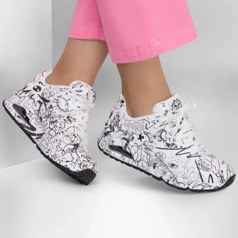 قیمت و خرید کفش زنانه اسکچرز مدل 177972 WBK Vexx: Uno - Process Sketch Skechers سفید