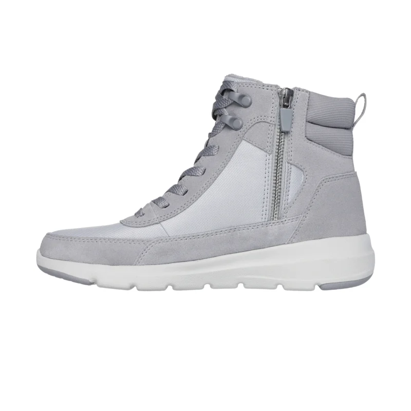 خرید نیم بوت طوسی زنانه اسکچرز مدل 144198 GRY Glacial Ultra - Wanderlust Skechers