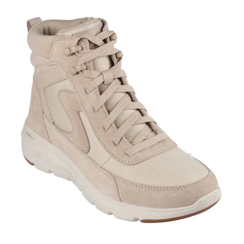 خرید نیم بوت کرم زنانه اسکچرز مدل 144198 SND Glacial Ultra - Wanderlust Skechers