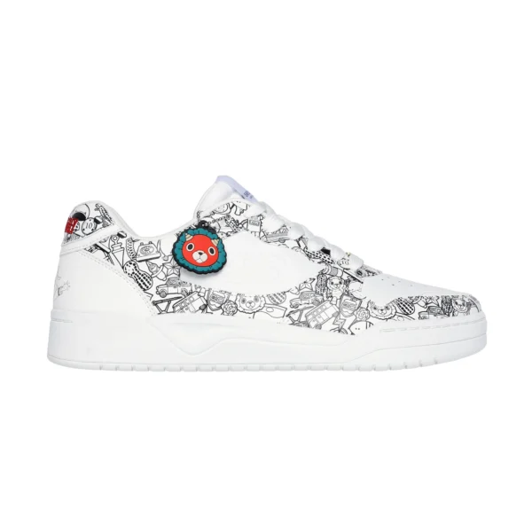خرید کفش سفید مردانه اسکچرز مدل 183902 WHT Koopa - Spy x Family Skechers اورجینال طرح انیمه از ایران اسکیچرز