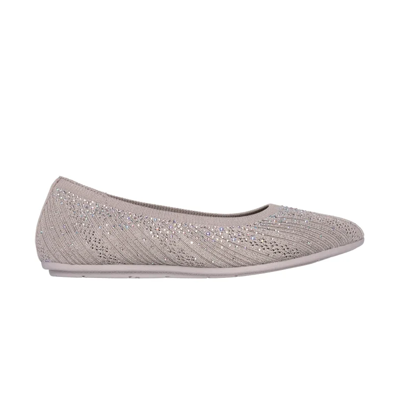 خرید کفش عروسکی کرم زنانه اسکچرز مدل 158765 TPE Cleo 2.0 - Glitzy Daze skechers از ایران اسکچرز