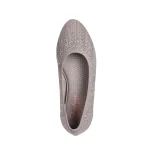 خرید کفش عروسکی کرم زنانه اسکچرز مدل 158765 TPE Cleo 2.0 - Glitzy Daze skechers از ایران اسکچرز