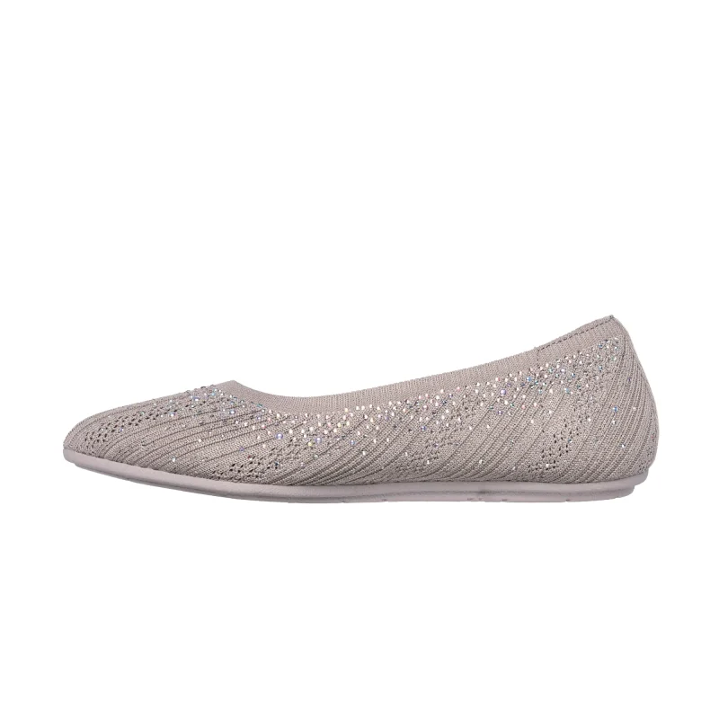 خرید کفش عروسکی کرم زنانه اسکچرز مدل 158765 TPE Cleo 2.0 - Glitzy Daze skechers از ایران اسکچرز