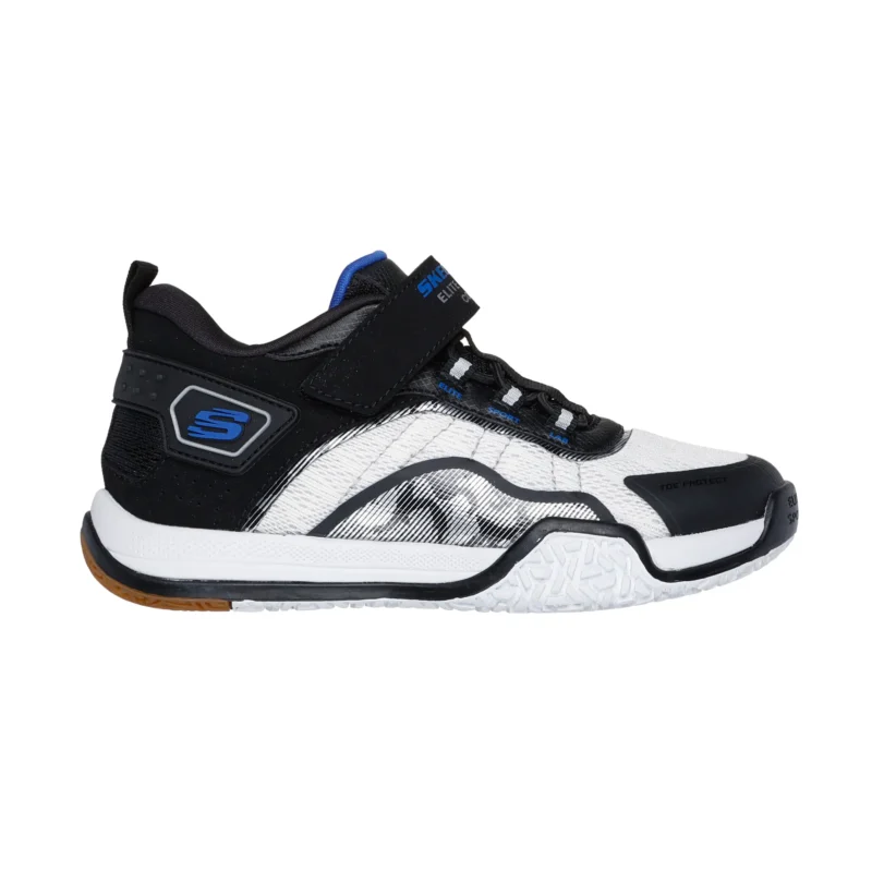 خرید کفش مشکی سفید پسرانه اسکچرز مدل 403968L BKW Elite Sport Court راحتی از اسکیچرز یوسف آباد