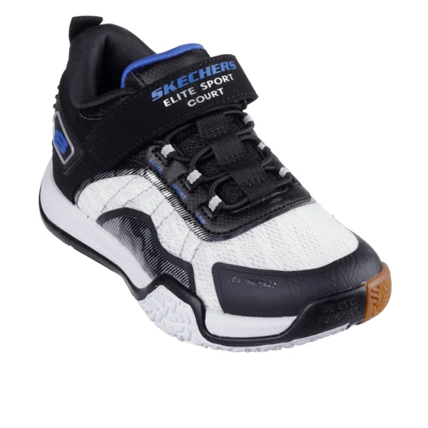 خرید کفش مشکی سفید پسرانه اسکچرز مدل 403968L BKW Elite Sport Court راحتی از اسکیچرز یوسف آباد